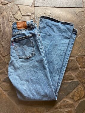 Levi's Light Blue Ribcage Flare Jeans
